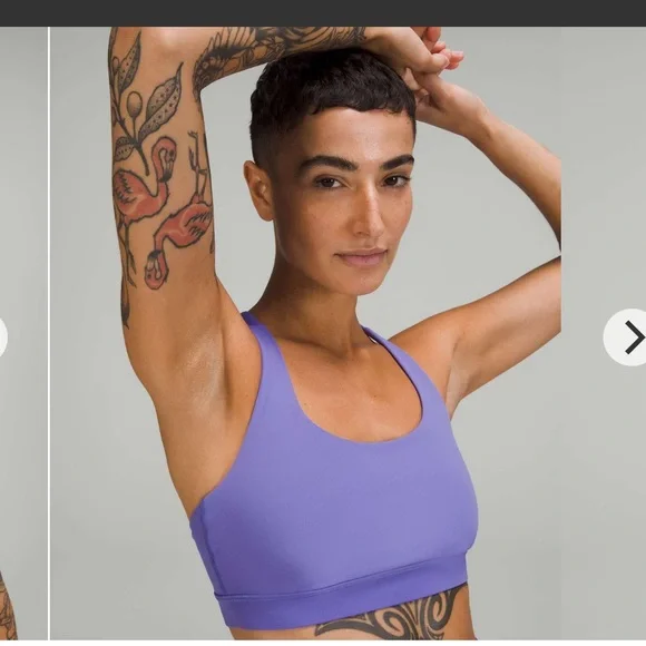 NWOT (2) Lululemon Energy Bra *Medium Support, B–D Cups Dew Pink, Charged Indigo - Picture 6 of 9